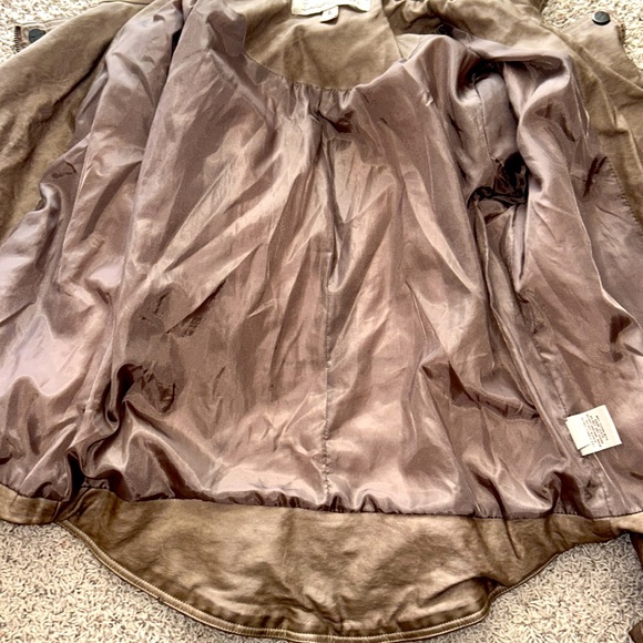 NWT⭐️INDIGO SAINTS JACKET Light Brown Mushroom color Vegan LEATHER Large - Picture 10 of 15